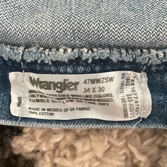 Vintage Wrangler Jeans 34x30 Straight Fit - Picture 3 of 4